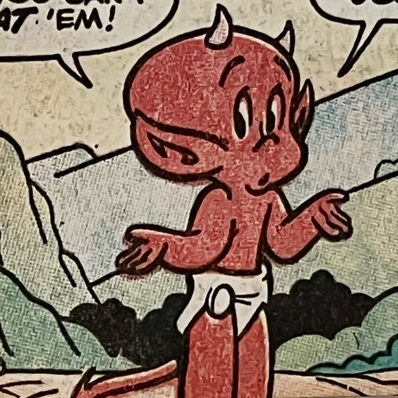 Little Hot Stuff Devil comic Art matted pop cute retro - Picture 4 of 4